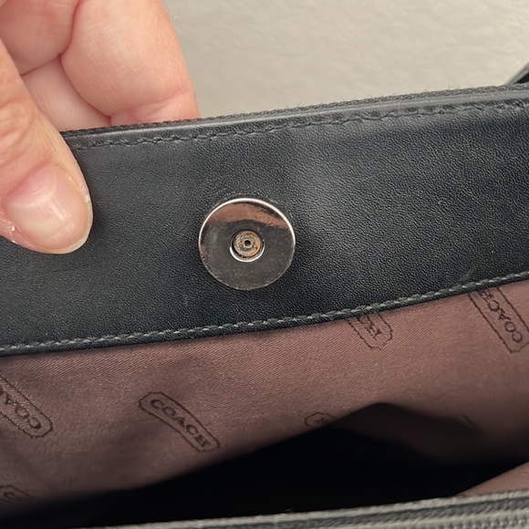 Coach Extra large vintage tote black leather trimmed - Picture 13 of 14